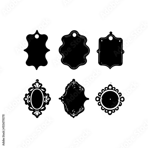 Silhouette Design simple elements isolated on white background simple design