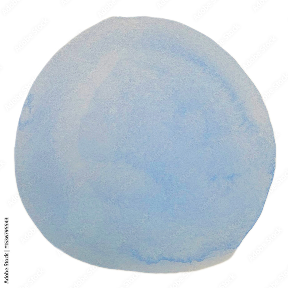 A sky blue watercolor circle A sky blue watercolor circle