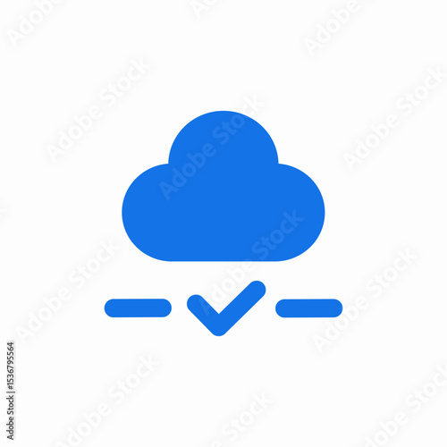 cloud succes icon sign vector