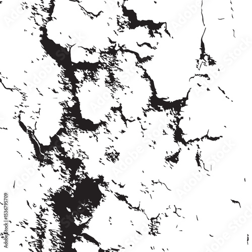 Black and White Crack Texture Grunge Background for Design Projects