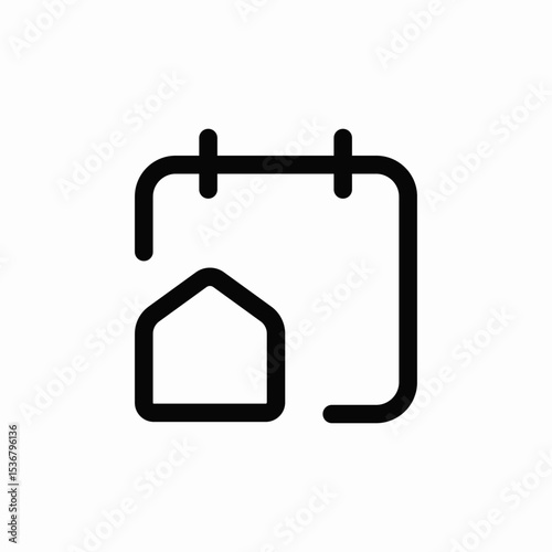 housing schedule icon sign vector