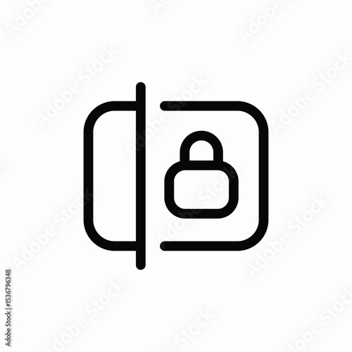 lock scan icon sign vector