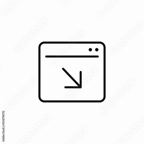 tab minimize icon sign vector