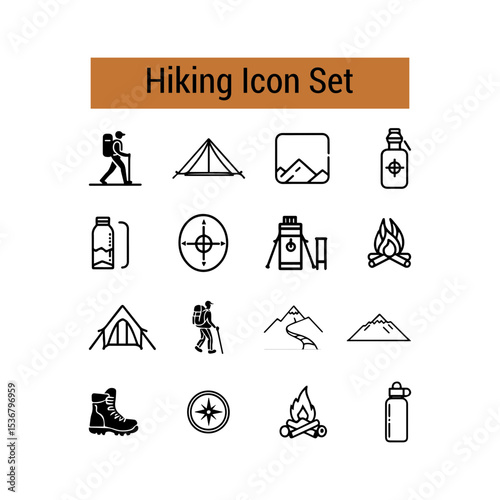 travel icons set vector