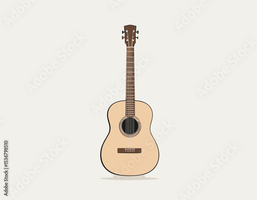 Simple Illustration of an Acoustic Guitar