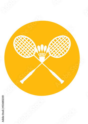 raquette badminton volant logo