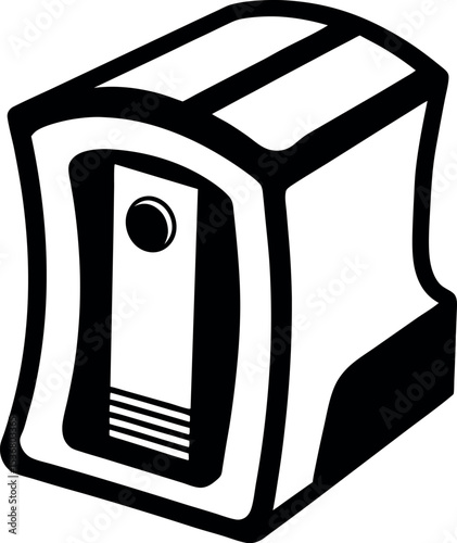 Server or Network Device Illustration with Rounded Edges  