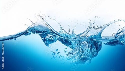 blue water splash background