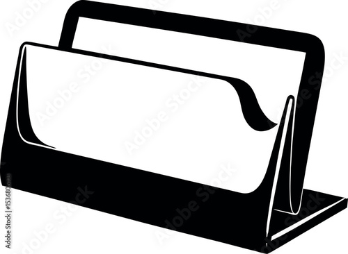 Business card holder in simple design is displayed vector 