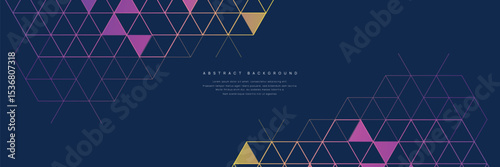 Graphic design element and abstract geometric background with triangle shape pattern