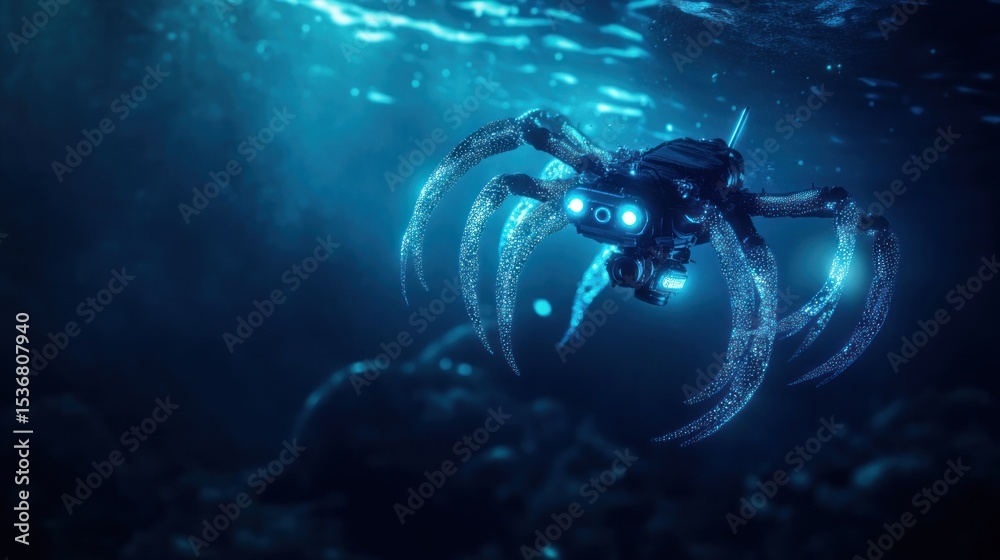 Fototapeta premium Underwater robotic spider