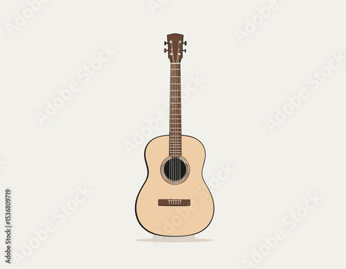 Simple Illustration of an Acoustic Guitar