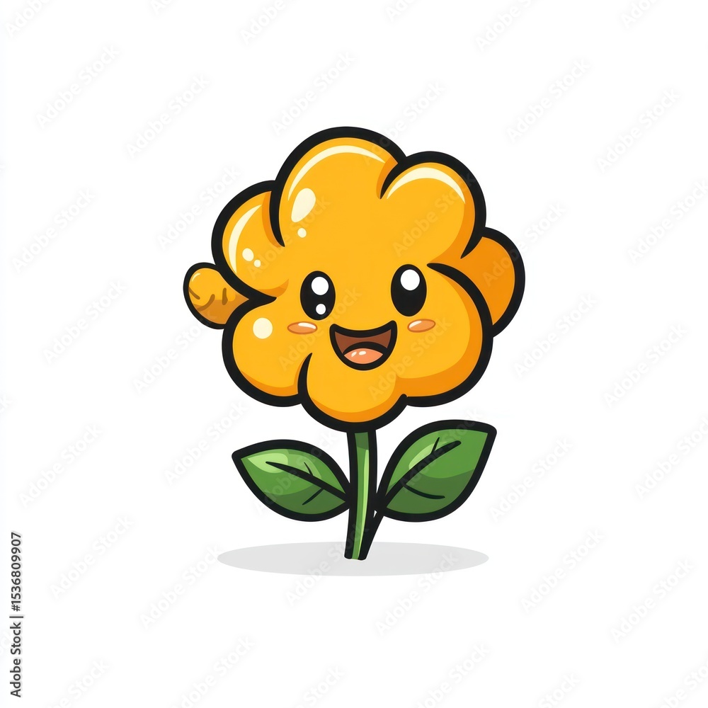 Obraz premium Cute cartoon flower (2)