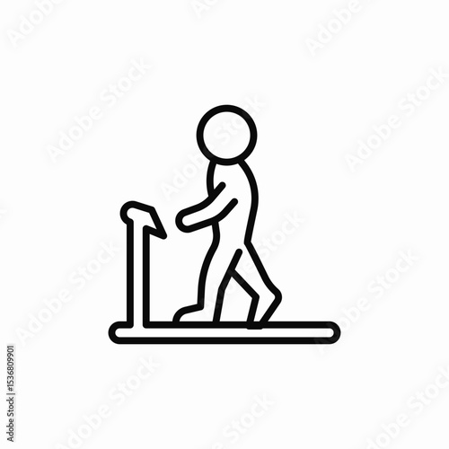 gym treadmill equipment icon sign vector