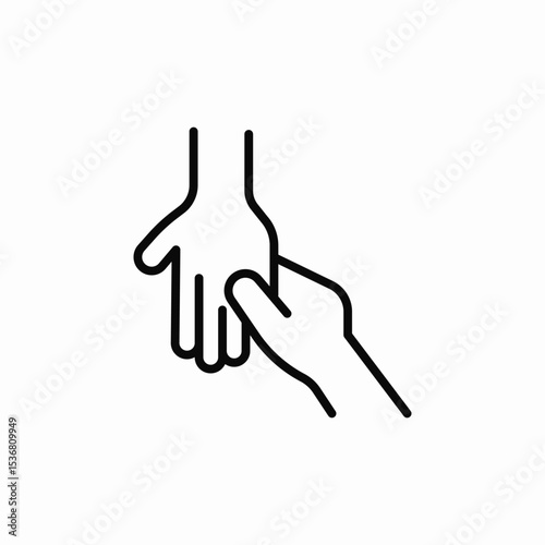 hand examination icon sign vector
