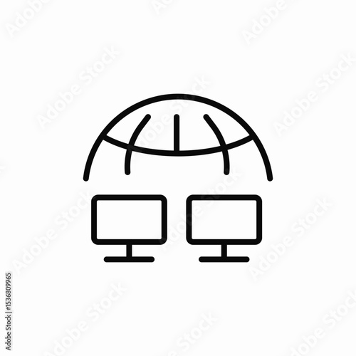 internet computers icon sign vector
