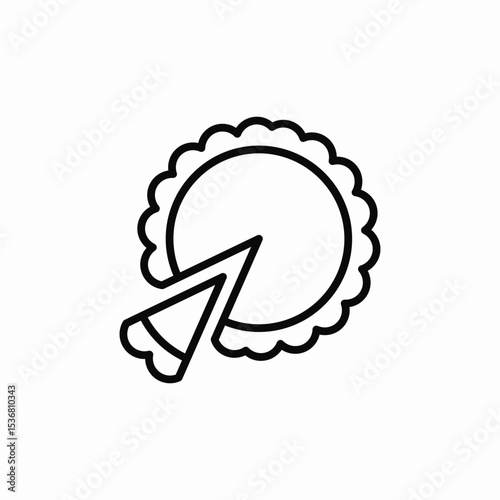 pie piece icon sign vector