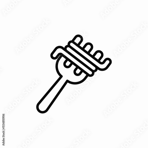 spaghetti meal icon sign vector
