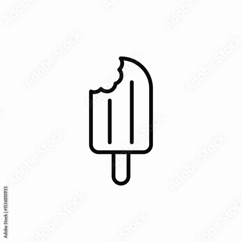 stick ice cream icon sign vector