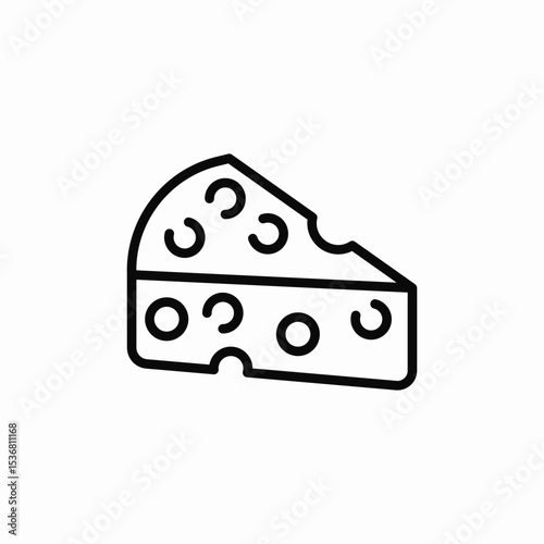 swiss cheese icon sign vector