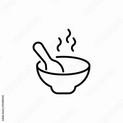 warm bowl meal icon sign vector