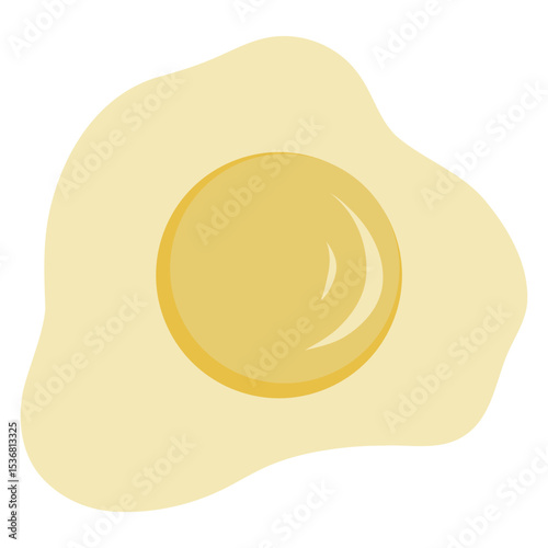 Hand drawn yolk on a white background vector illustration. Fried egg, egg yolk illustration