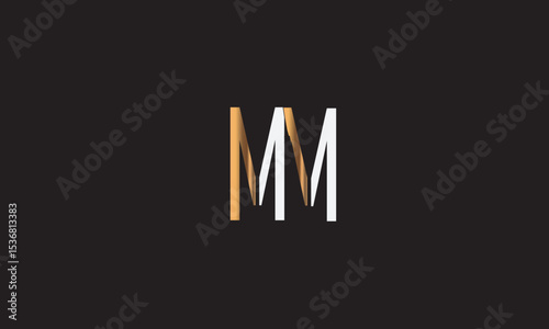 MM, M,  MM , Abstract Letters Logo Monogram	