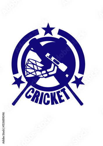 cricket logo casque batte