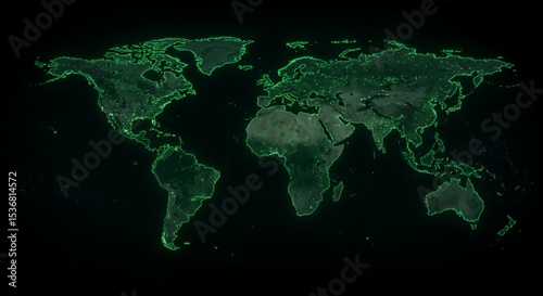Global Network: A Digital World Map
