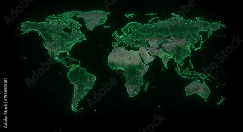 Global Network: A Digital World Map