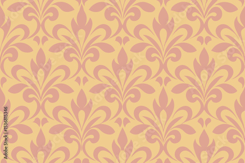 Elegant Damask Seamless Pattern  Vintage Floral Design for Backgrounds and Textiles