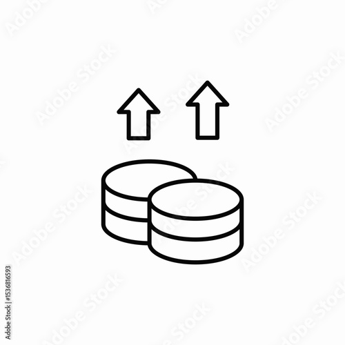 financal gain icon sign vector