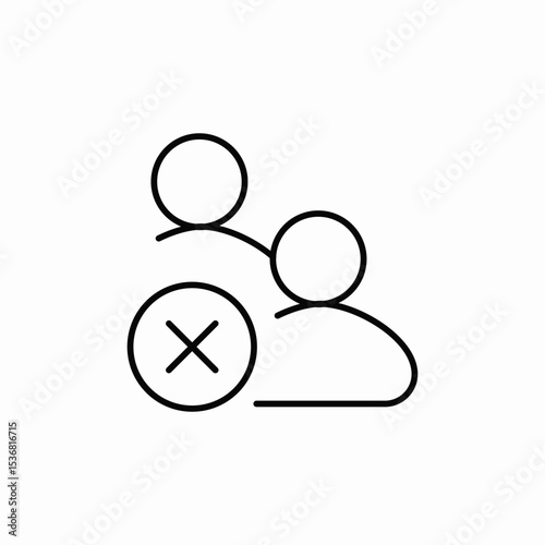 group remove icon sign vector