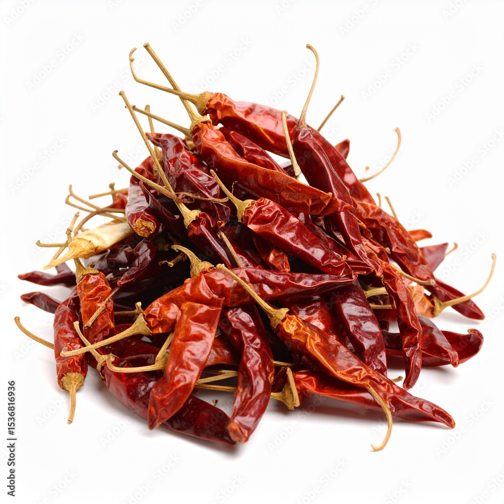 Fototapeta premium Pile of Withered and Dried Chili Peppers