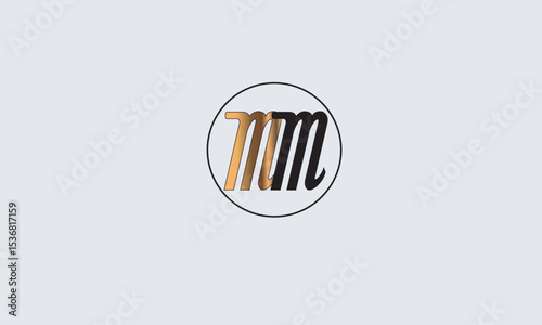 MM, M,  MM , Abstract Letters Logo Monogram	