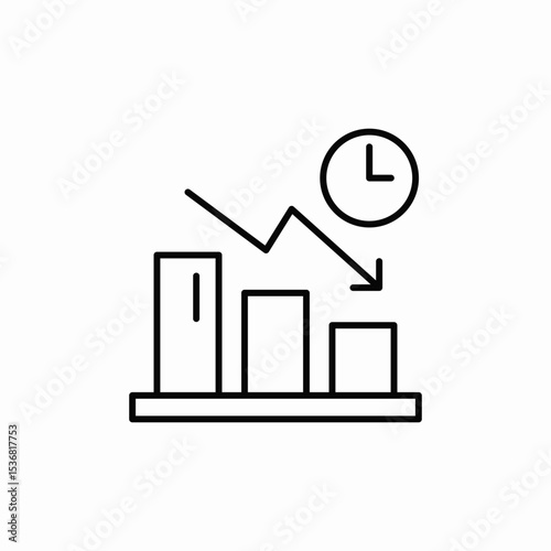 statistics timing icon sign vector
