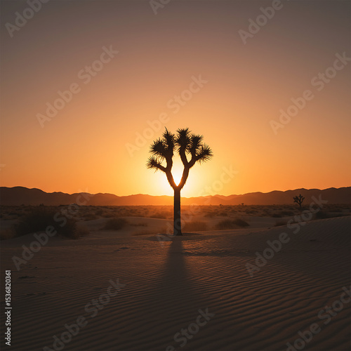 Capturing the Tranquility of a Minimalist Desert Sunset
