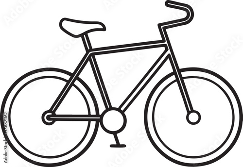 Simple line drawing of a bicycle