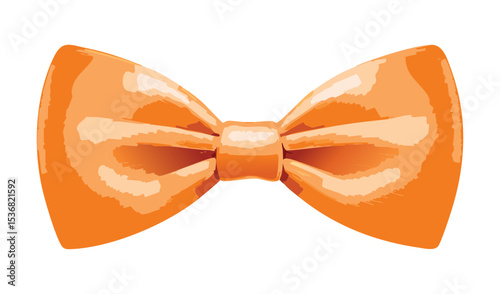 Bright Orange Bow Tie Elegant Fashion