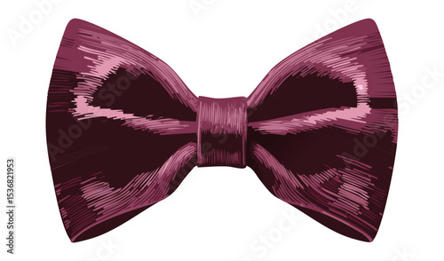 Rich Burgundy Bowtie Elegant Fashion Item