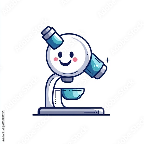 Cute cartoon microscope (11)