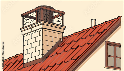 red brick chimney
