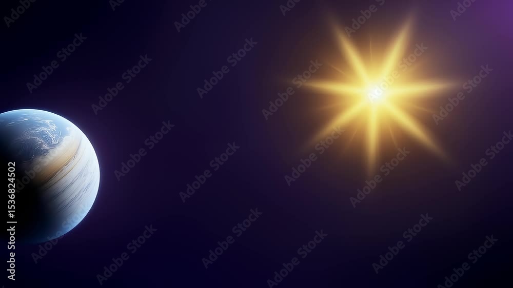 Exoplanet and Star in Deep Space Celestial Cosmic Exoplanet and Star in Deep Space Celestial Cosmic