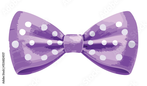 Light Purple Polka Dot Bowtie Illustration