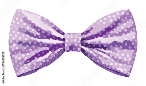 Vibrant Purple Polka Dot Bowtie Design