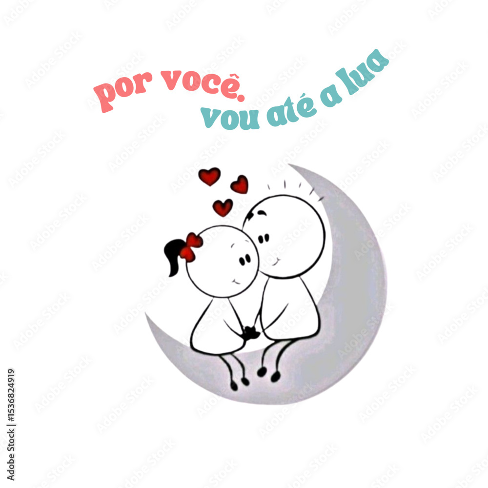 casal juntos na lua 