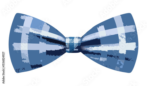 Classic Blue Plaid Bowtie Gentleman Wear