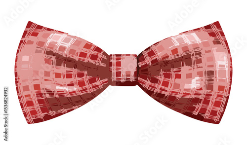 Vibrant Red Plaid Bow Tie Fashion