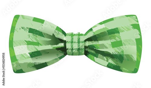 Fresh Green Striped Bowtie Fashion Style