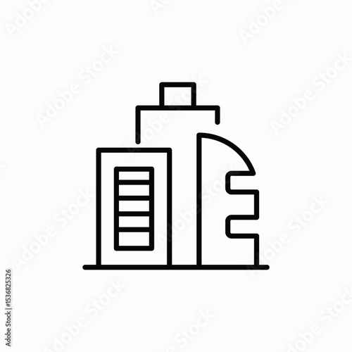 company headquarters icon sign vector